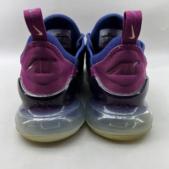 Nike Air Max 270 Running Shoes Women Size 8.5 Blue Purple Comfort Low Sneakers - Picture 4 of 8